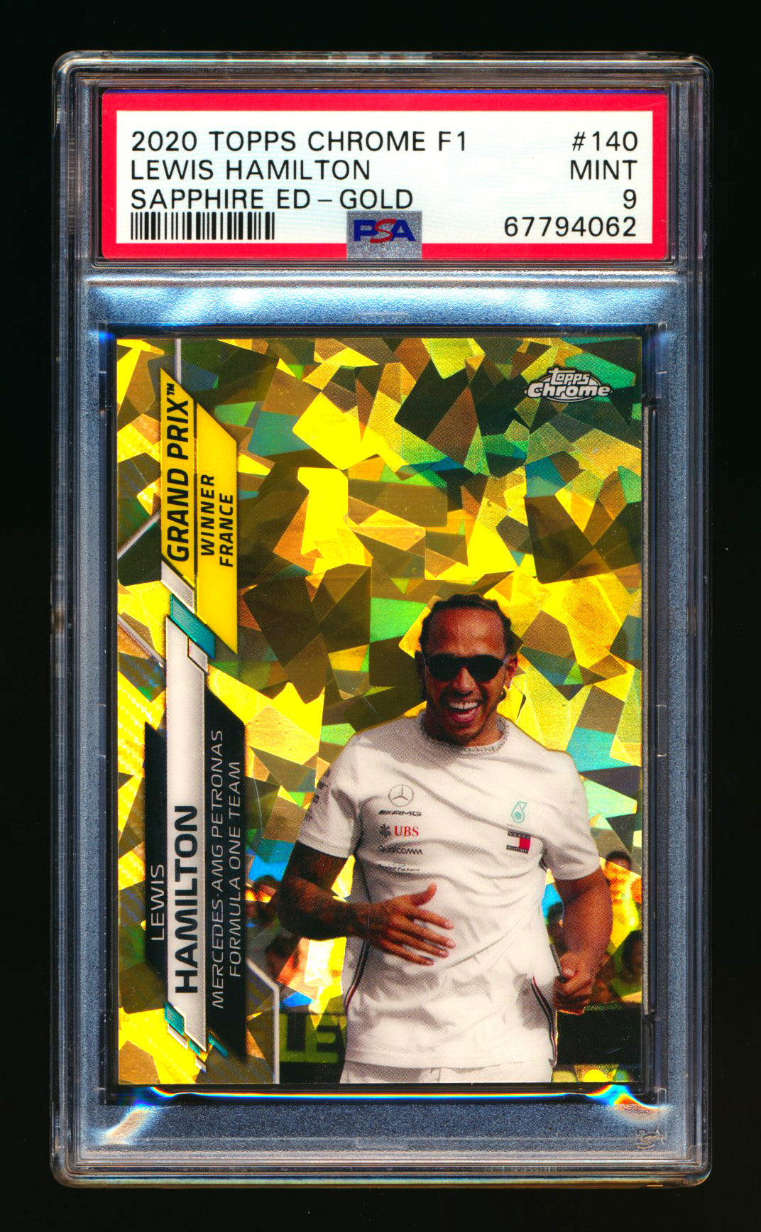 Lewis 2024 Hamilton 2020 Topps Chrome Sapphire F1, Card #140 French Grand Prix winner