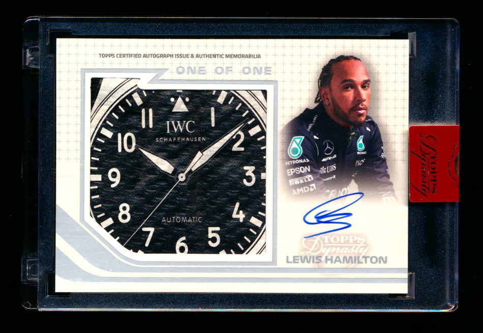 2021 Topps Dynasty F1 #AGJP-LH Lewis Hamilton Jumbo Glove Watch Patch Autograph #1/1
