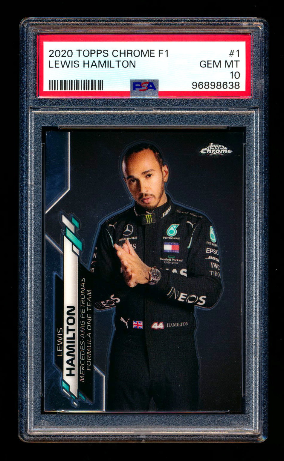 2020 Topps Chrome F1 #1 Lewis Hamilton RC Portrait PSA 10