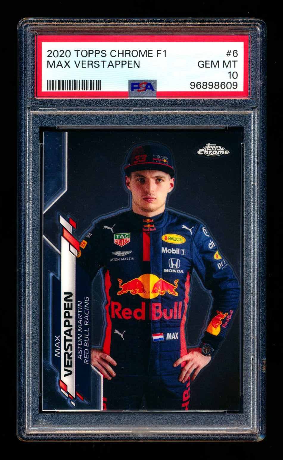 2020 Topps Chrome F1 #6 Max Verstappen RC Portrait PSA 10