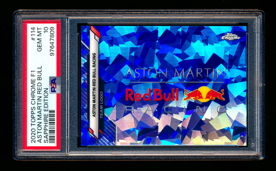 2020 Topps Chrome Sapphire F1 #114 Aston Martin Red Bull Team Logo RC Refractor PSA 10 ** (SOLD eBay - $85.00 - 3/13/2025) **
