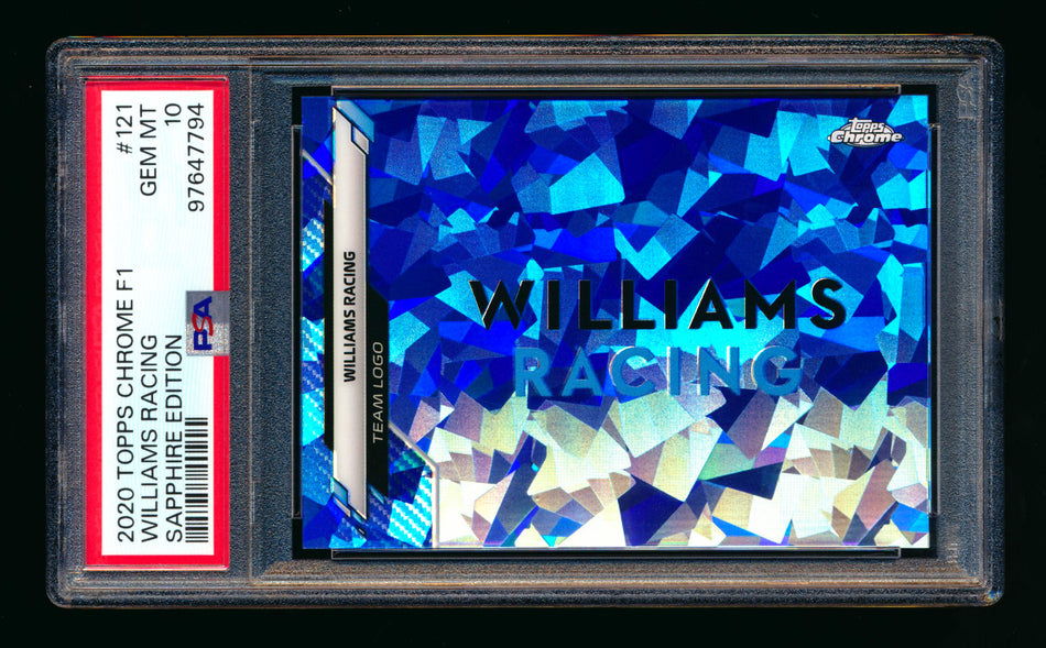 2020 Topps Chrome Sapphire F1 #121 Williams Racing Team Logo RC Refractor PSA 10 ** (SOLD - $69.00 - 1/8/2025) **