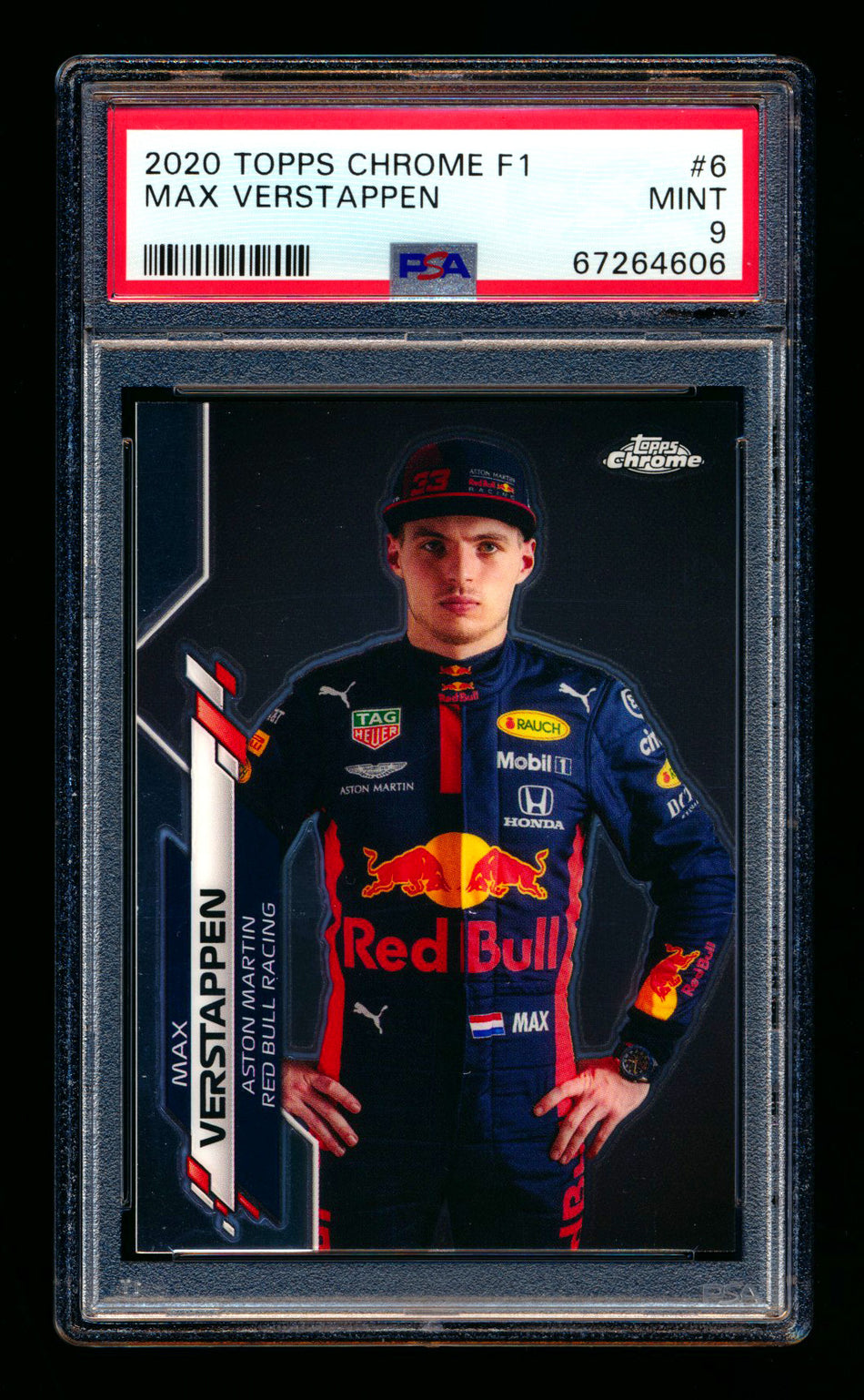 2020 Topps Chrome F1 #6 Max Verstappen RC Portrait PSA 9 ** (SOLD eBay - $55.00 - 4/16/2025) **