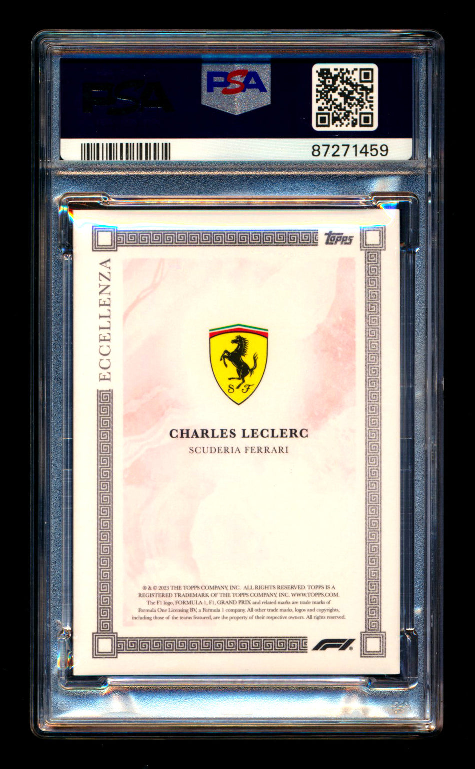 2023 Topps Eccellenza F1 Charles Leclerc Red Parallel #05/10 PSA 10