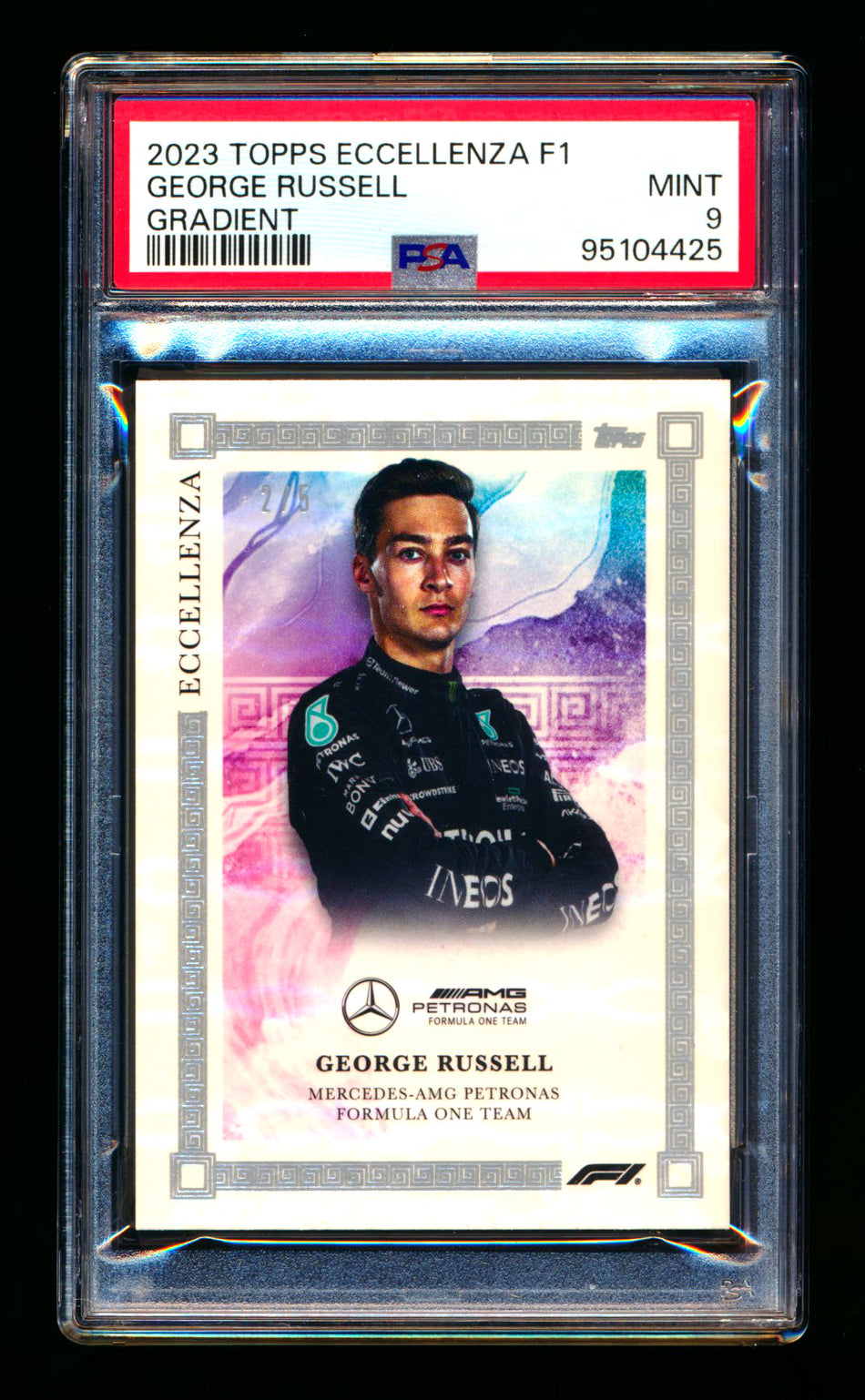 2023 Topps Eccellenza F1 George Russell Gradient Parallel #2/5 PSA 9