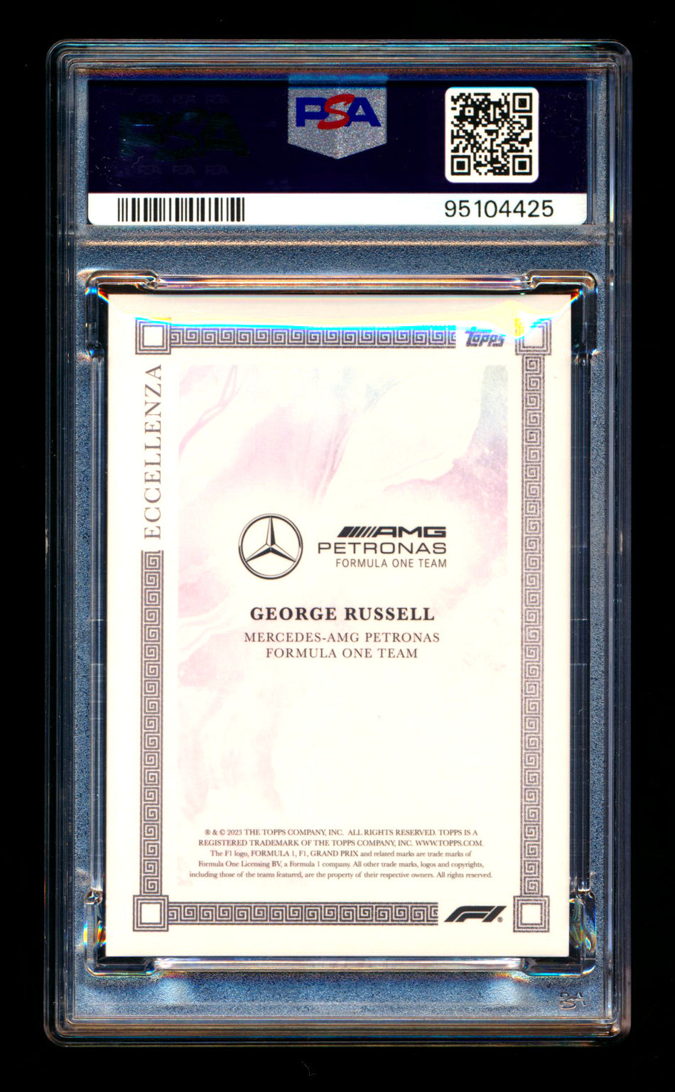 2023 Topps Eccellenza F1 George Russell Gradient Parallel #2/5 PSA 9
