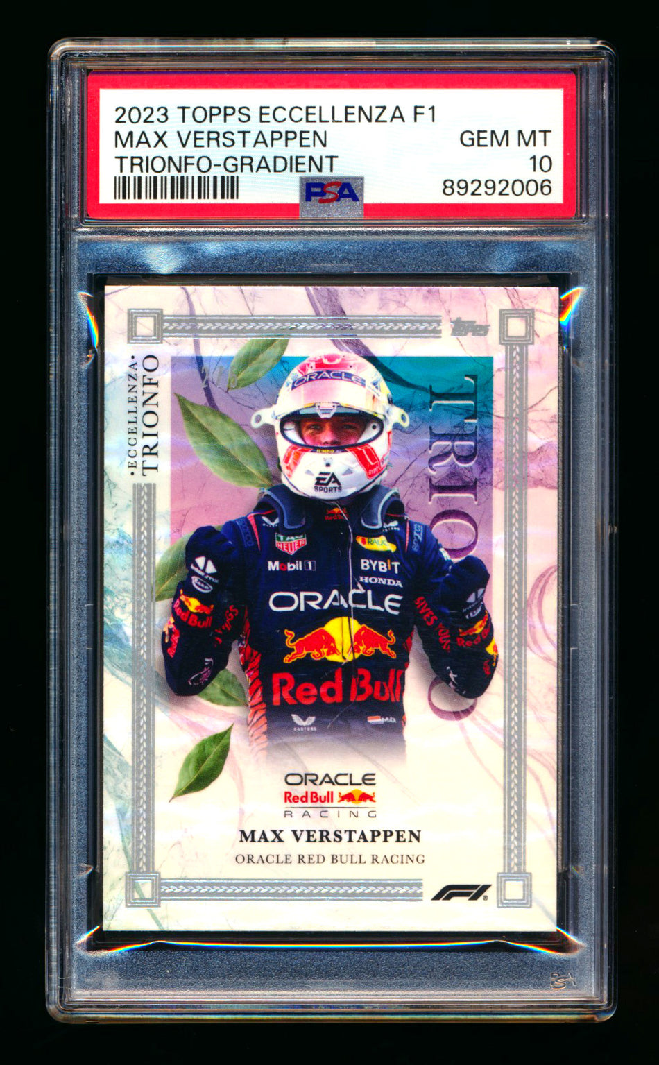 2023 Topps Eccellenza F1 Trionfo Max Verstappen Gradient Parallel #2/5 PSA 10 - POP 1!