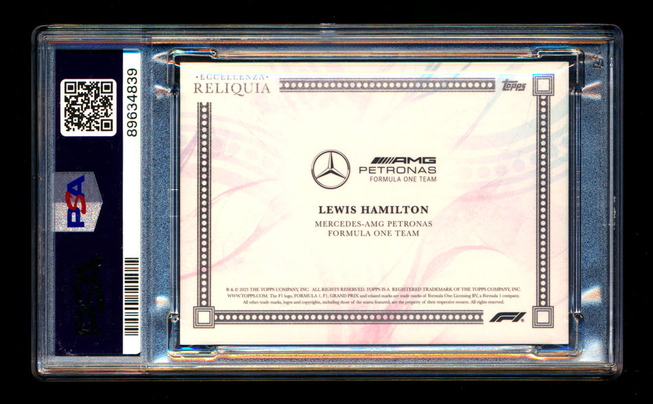 2023 Topps Eccellenza F1 Reliquia Lewis Hamilton Gradient Parallel Patch #5/5 PSA 8 (Last #!)