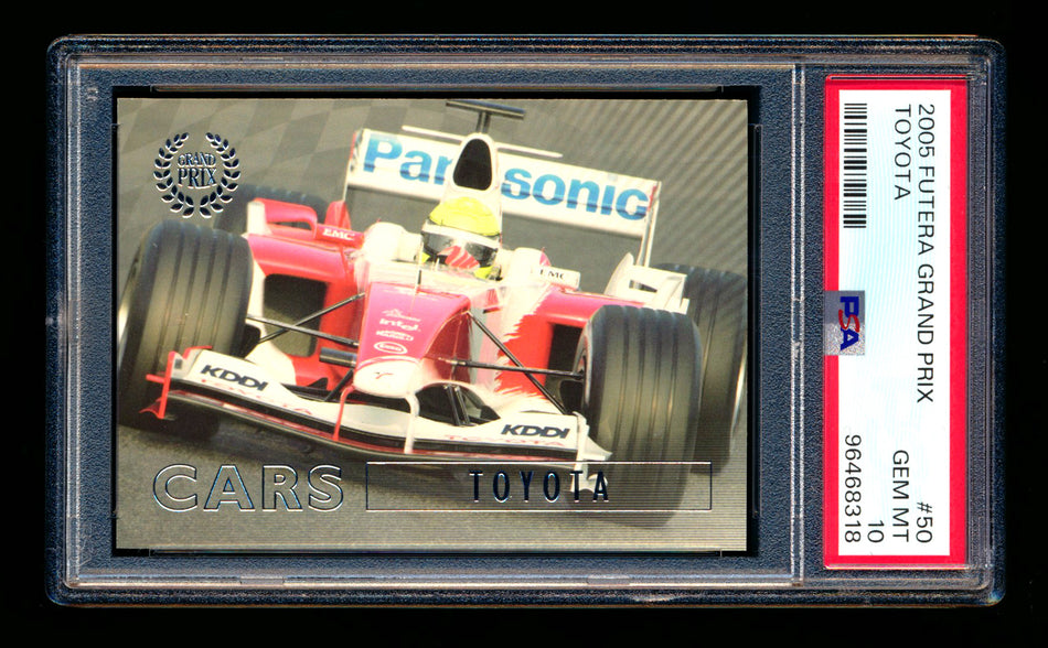 2005 Futera Grand Prix F1 #50 Panasonic Toyota Racing Cars PSA 10 - POP 1! ** (SOLD Fanatics Fest - $115.00 - 6/21/2025) **