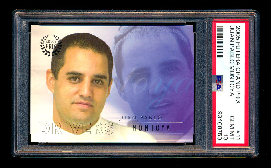 2005 Futera Grand Prix F1 #11 Juan Pablo Montoya RC Drivers PSA 10 - POP 1!