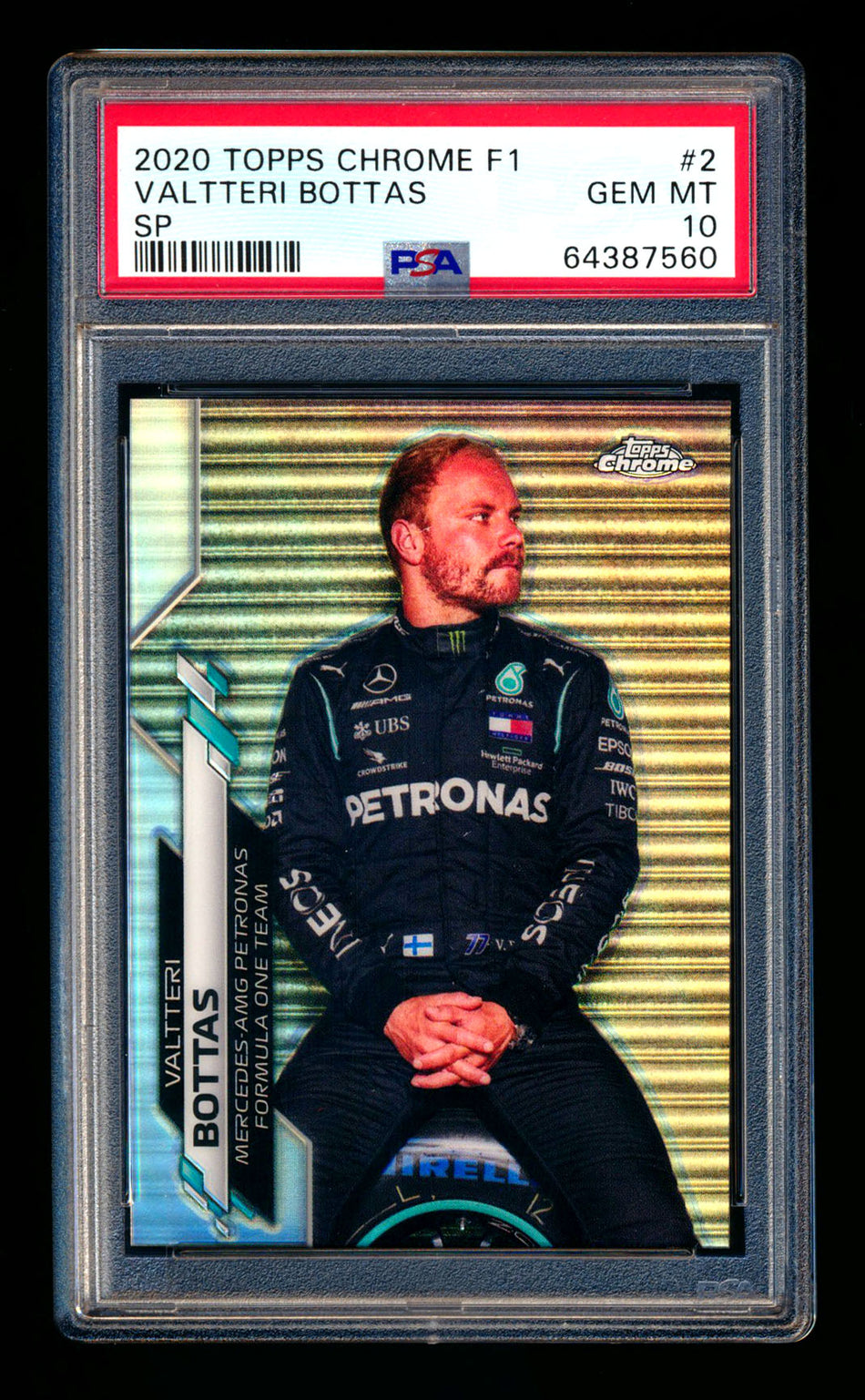 2020 Topps Chrome F1 #2 Valtteri Bottas RC Refractor Image Variation SP PSA 10 ** (SOLD WCCS - $190.00 - 8/23/2025) **