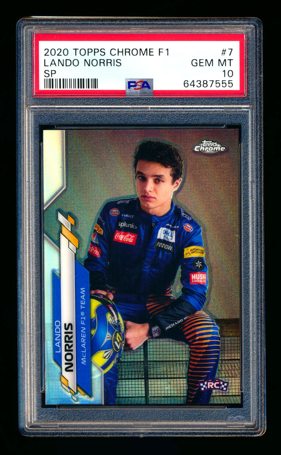 2020 Topps Chrome F1 #7 Lando Norris RC Refractor Image Variation SP PSA 10 ** (SOLD eBay - $1,000.00 - 8/19/2025) **
