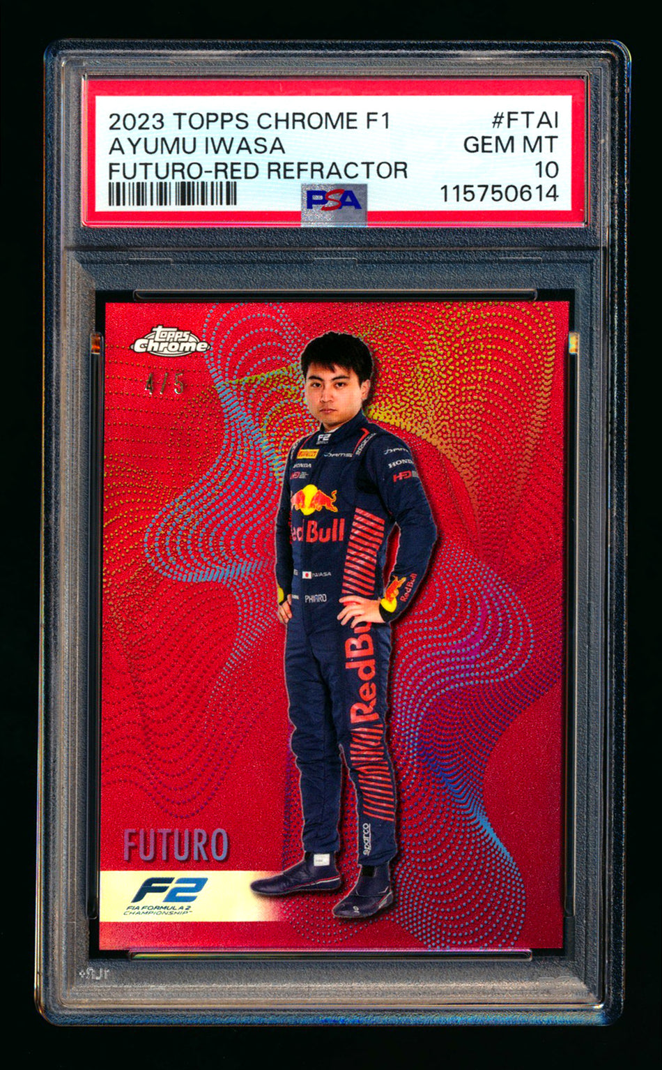 2023 Topps Chrome F1 Futuro #FT-AI Ayumu Iwasa RC Red Refractor #4/5 PSA 10 - POP 1! ** (SOLD eBay - $299.00 - 8/20/2025) **