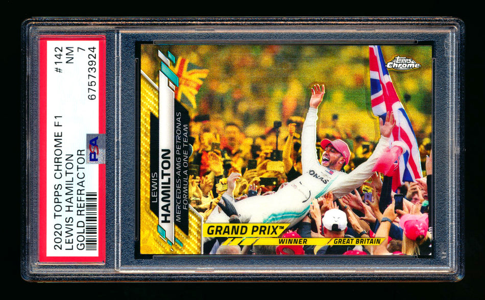 2020 Topps Chrome F1 #142 Lewis Hamilton RC Gold Refractor #19/50 PSA 7 ** (SOLD - $479.00 - 9/5/2025) **