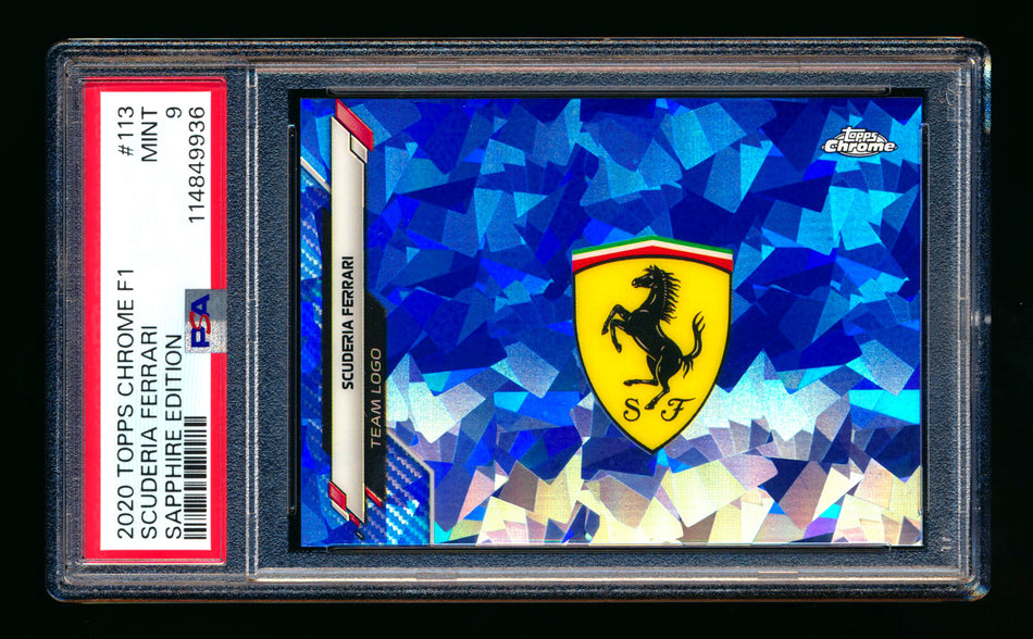 2020 Topps Chrome Sapphire F1 #113 Scuderia Ferrari Team Logo RC Refractor PSA 9 ** (SOLD eBay - $80.00 - 10/12/2025) **