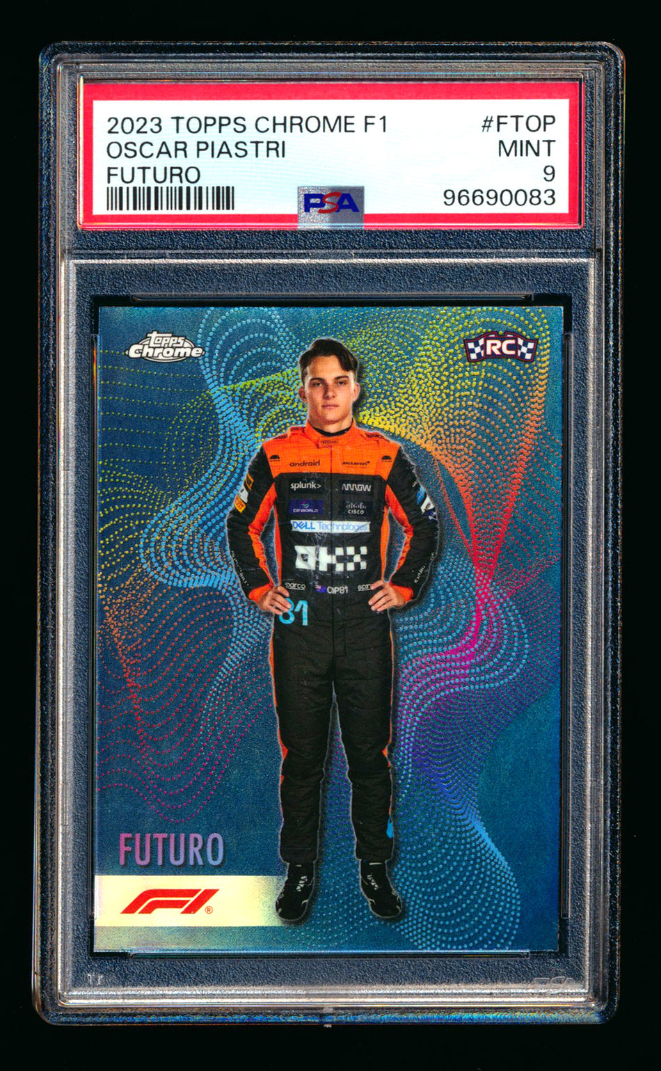 2023 Topps Chrome F1 Futuro #FT-OP Oscar Piastri RC Refractor PSA 9 ** (SOLD - $180.00 - 9/11/2025) **
