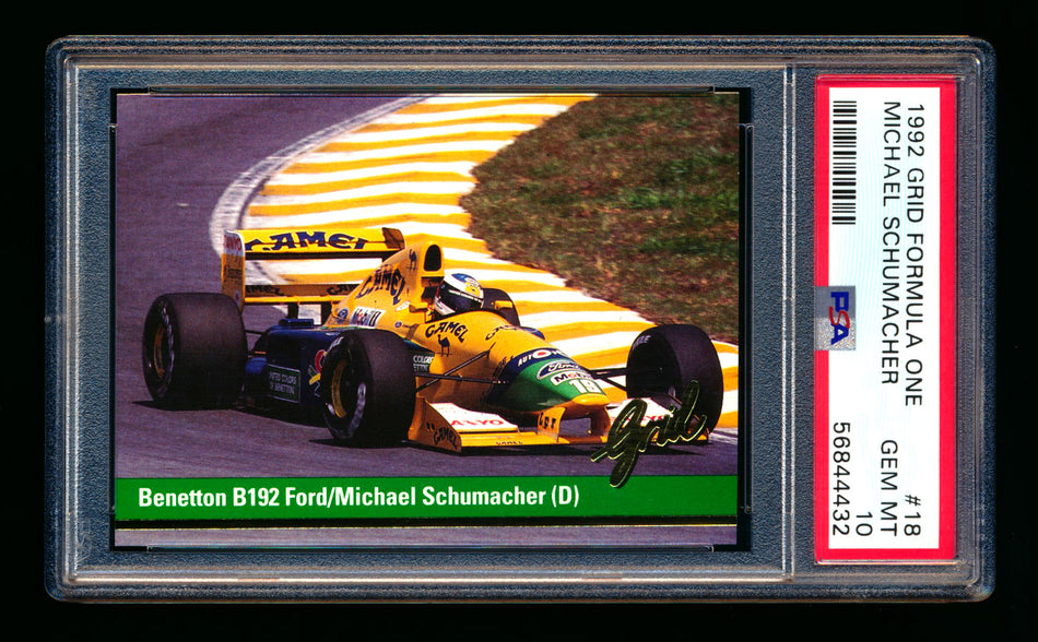 1992 Grid F1 #18 Michael Schumacher RC Rookie PSA 10