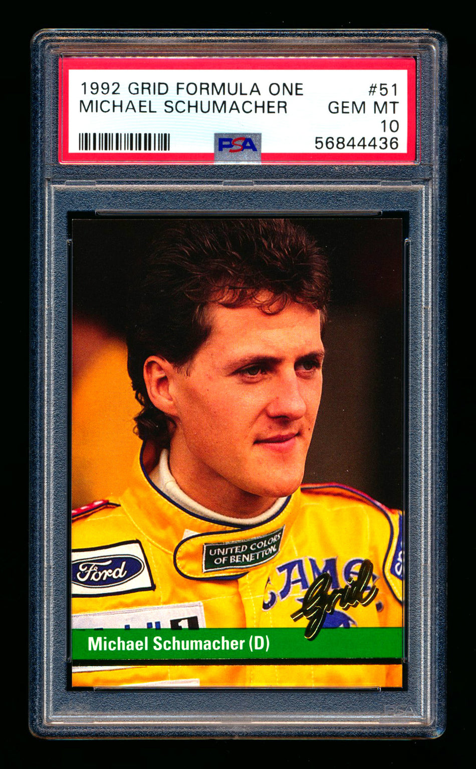 1992 Grid F1 #51 Michael Schumacher RC Rookie PSA 10
