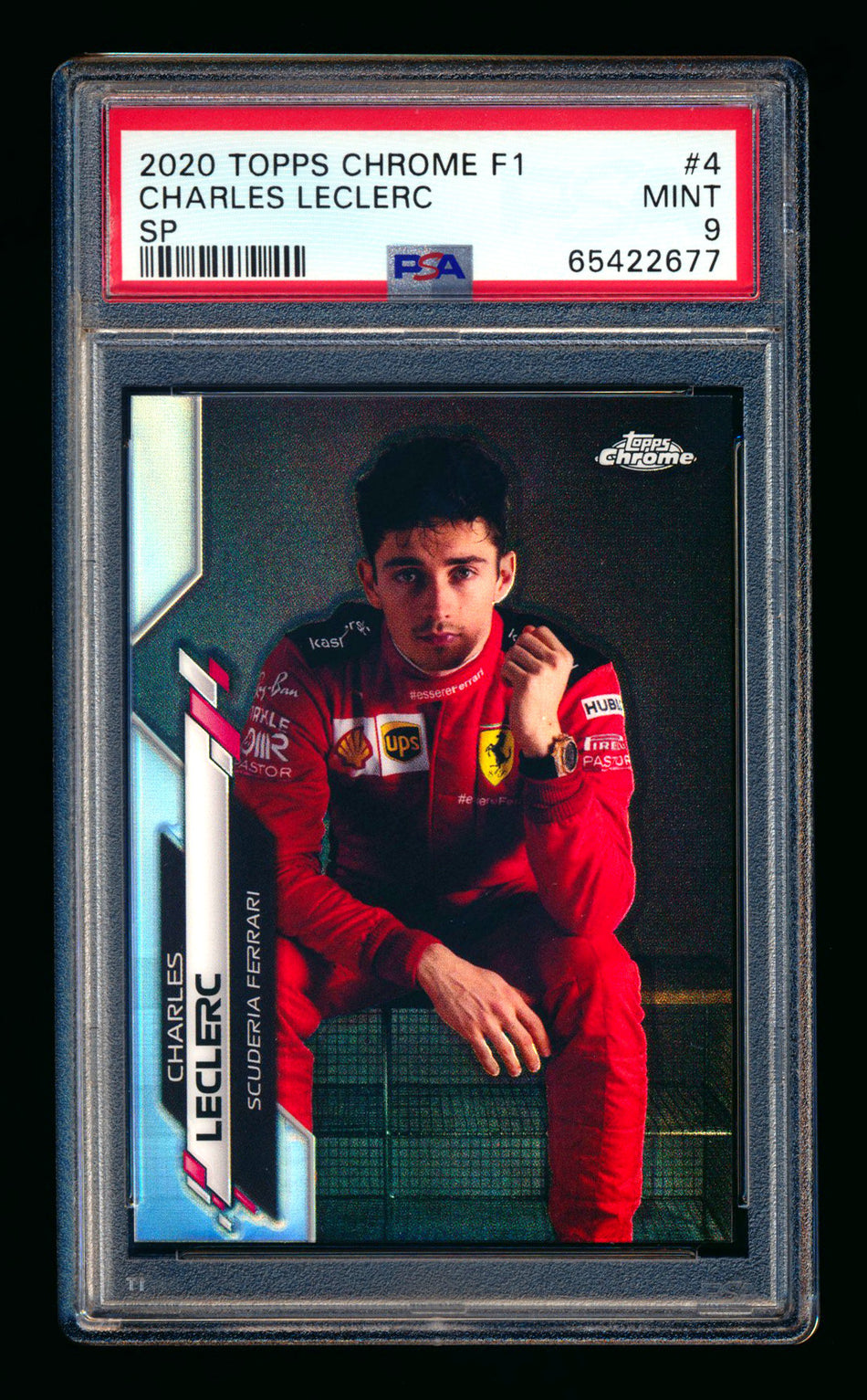 2020 Topps Chrome F1 #4 Charles Leclerc RC Refractor Image Variation SP PSA 9 ** (SOLD - $249.00 - 9/10/2025) **