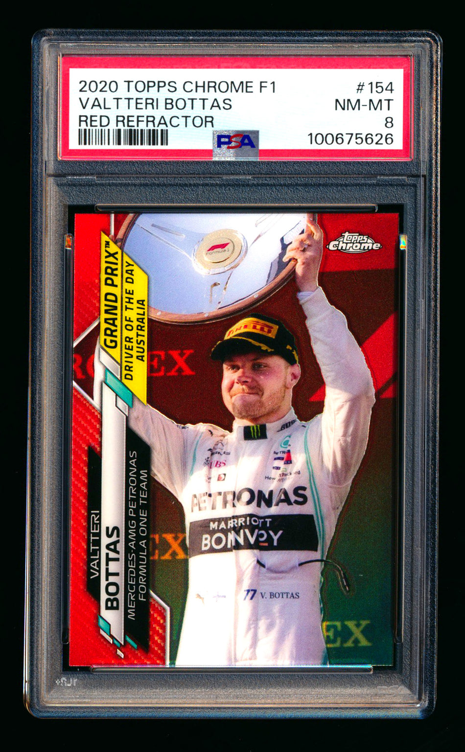 2020 Topps Chrome F1 #154 Valtteri Bottas RC Red Refractor #5/5 PSA 8 (Last #!) ** (SOLD eBay - $1,249.00 - 9/23/2025) **
