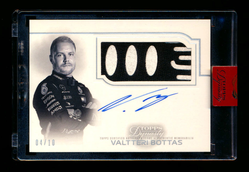 2020 Topps Dynasty F1 #AFP-VB Valtteri Bottas RC ROOKIE Glove Patch Autograph #04/10 ** (SOLD - $895.00 - 10/2/2025) **