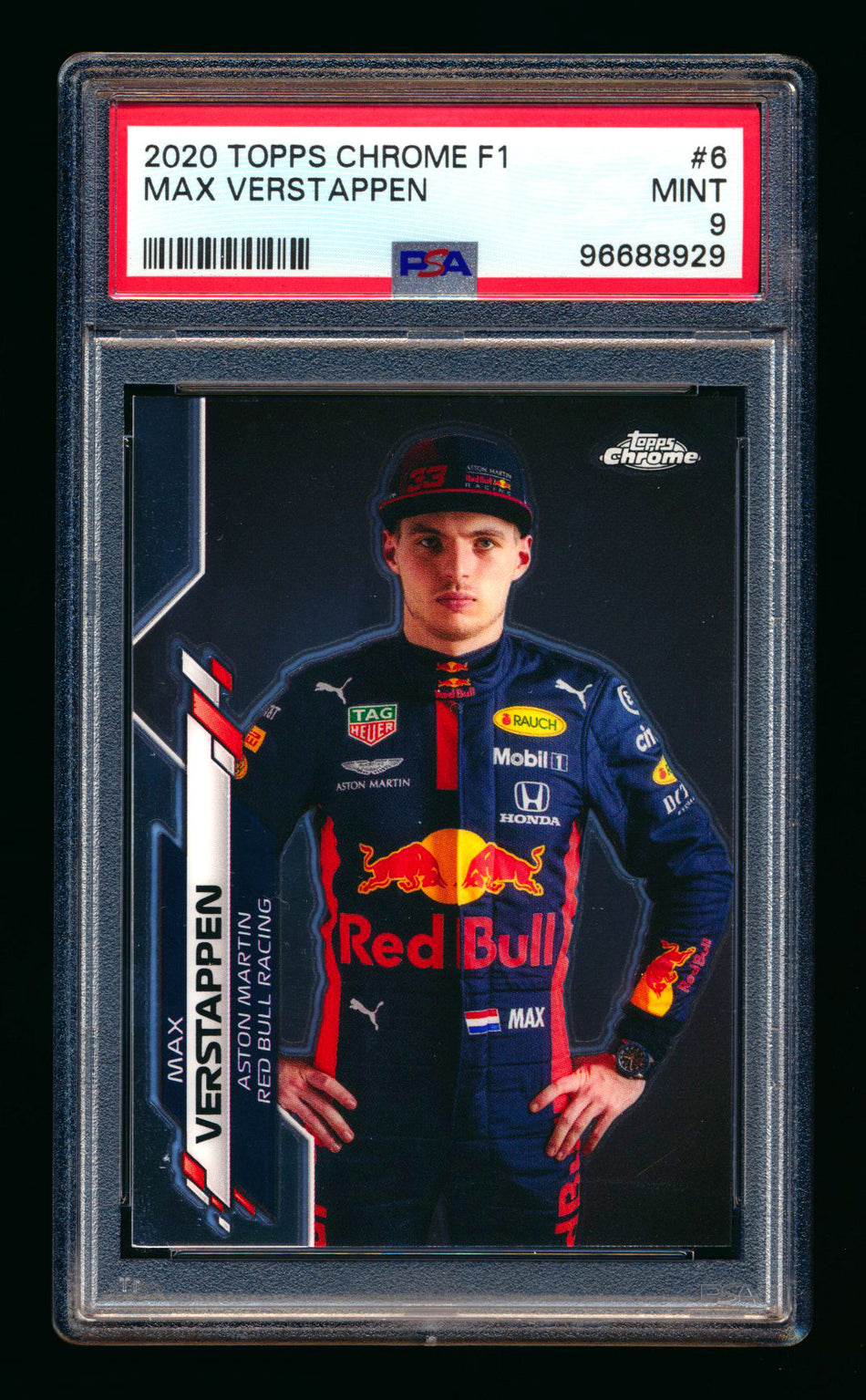 2020 Topps Chrome F1 #6 Max Verstappen RC Portrait PSA 9 ** (SOLD eBay - $75.00 - 10/9/2025) **