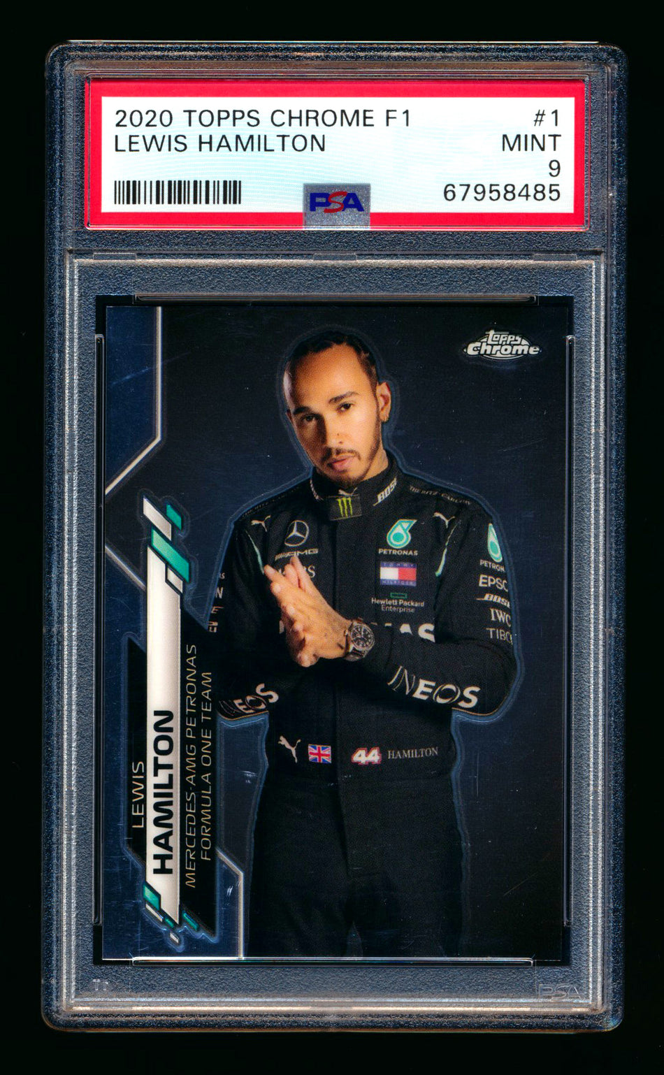 2020 Topps Chrome F1 #1 Lewis Hamilton RC Portrait PSA 9 ** (SOLD eBay - $65.00 - 11/1/2025) **