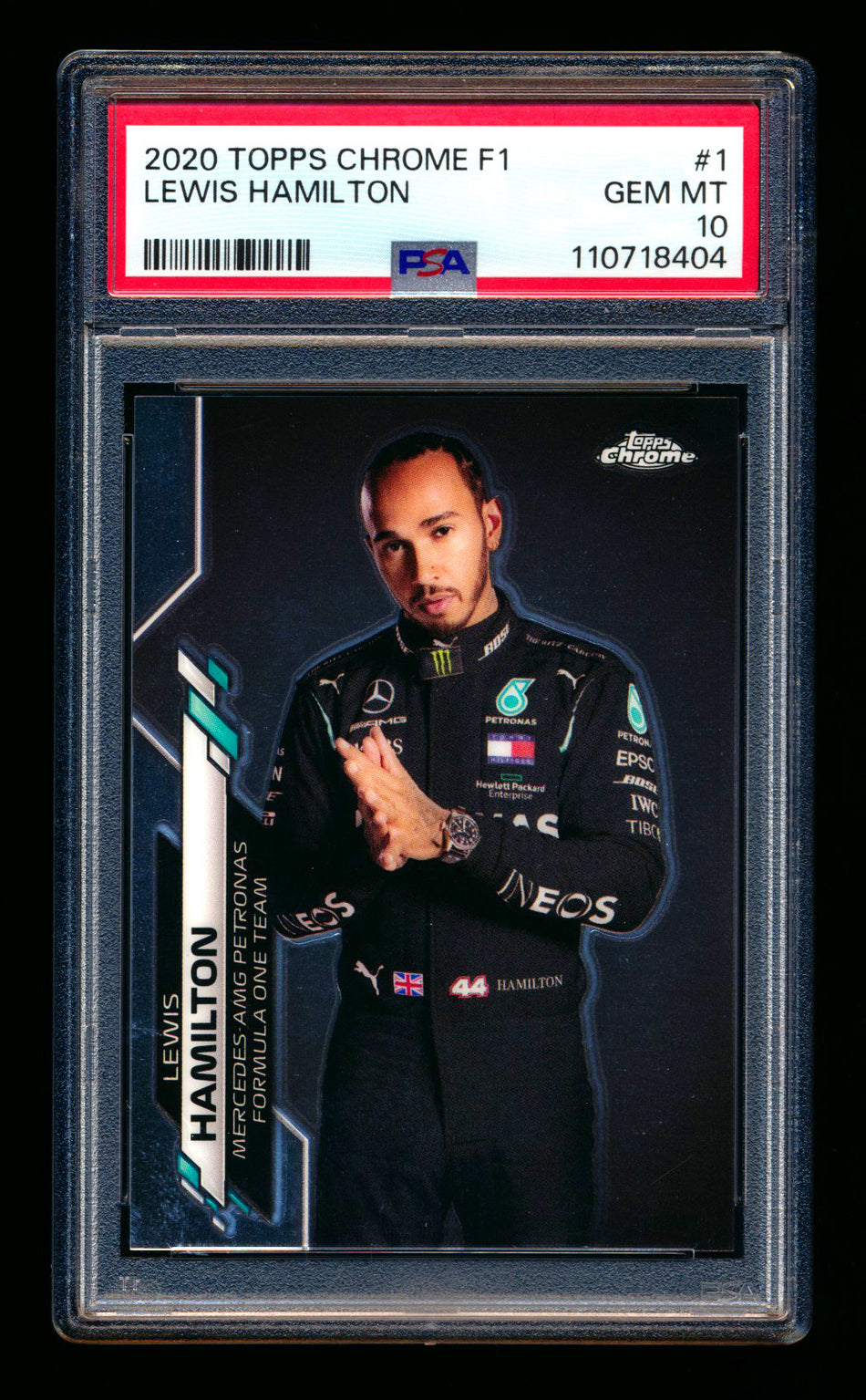 2020 Topps Chrome F1 #1 Lewis Hamilton RC Portrait PSA 10 ** (SOLD - $185.00 - 10/17/2025) **