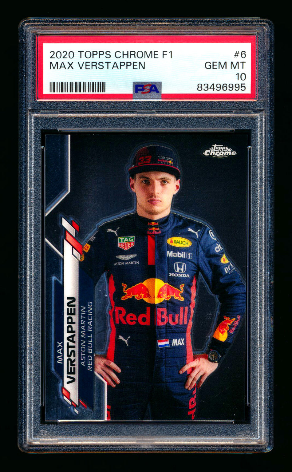 2020 Topps Chrome F1 #6 Max Verstappen RC Portrait PSA 10