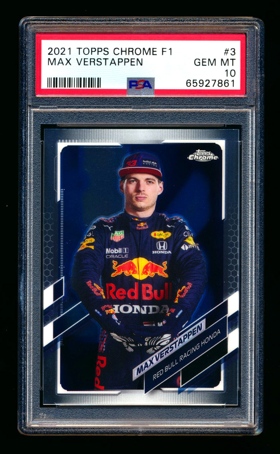 2021 Topps Chrome F1 #3 Max Verstappen Portrait PSA 10 ** (SOLD eBay - $59.00 - 11/27/2025) **