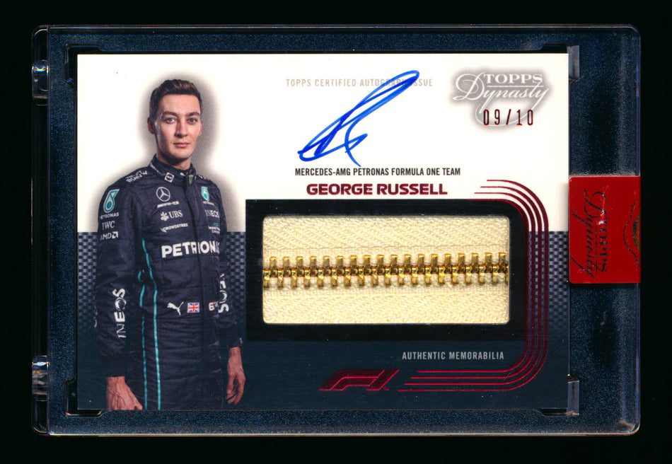 2022 Topps Dynasty F1 #DAF-GR Zipper Patch Autograph George Russell #09/10 ** (SOLD eBay - $1,349.00 - 3/6/2026) **