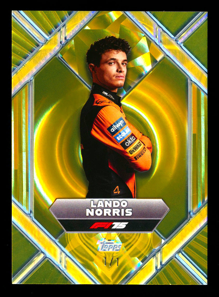 2025 Topps Dynasty F1 #LS-3 Lando Norris Liquid Gold Refractor #1/1
