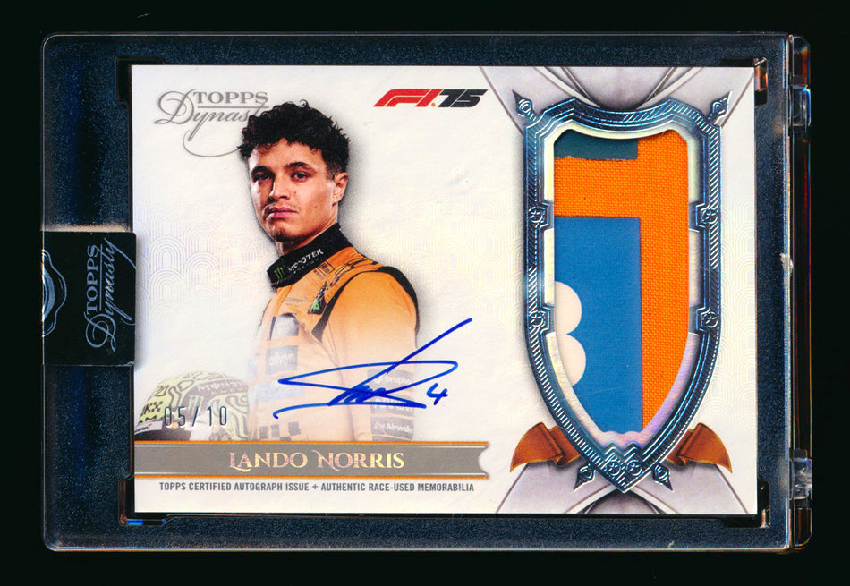 2025 Topps Dynasty F1 #DAP-LNOVI Lando Norris Patch Autograph #05/10