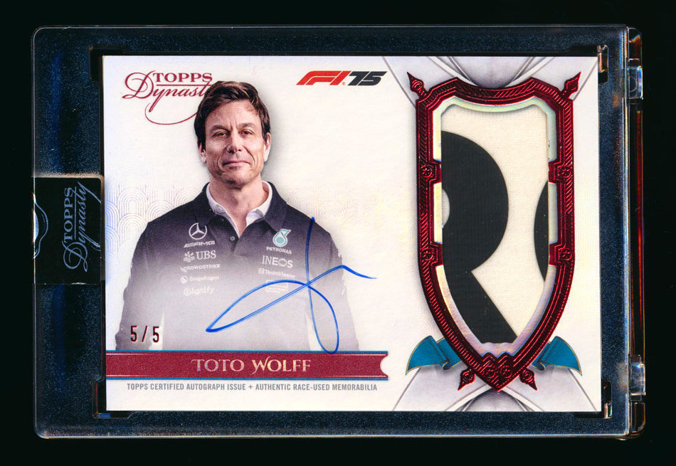 2025 Topps Dynasty F1 #DAP-TWOI Toto Wolff Red Patch Autograph #5/5 (Last #!) ** (SOLD eBay - $595.00 - 3/22/2026) **