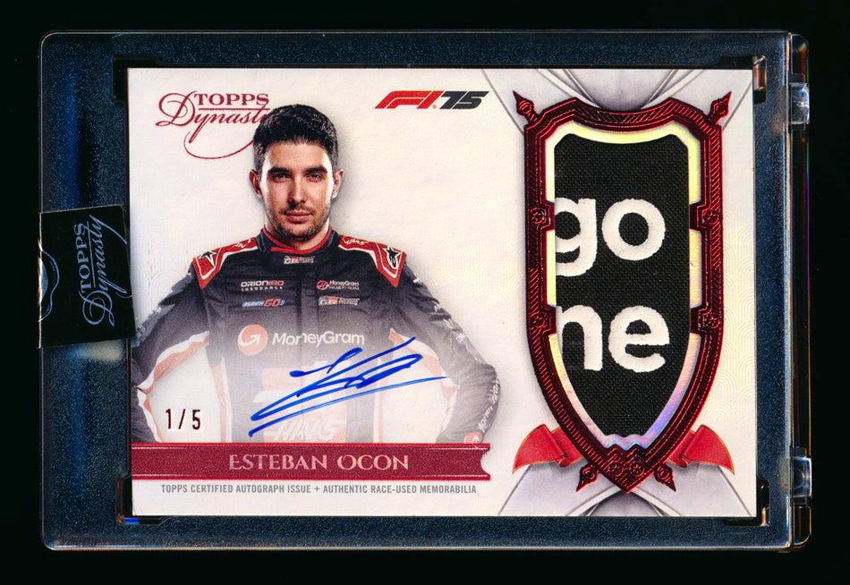 2025 Topps Dynasty F1 #DAP-EOCV Esteban Ocon Red Patch Autograph #1/5 (First #!) ** (SOLD - $495.00 - 1/2/2026) **
