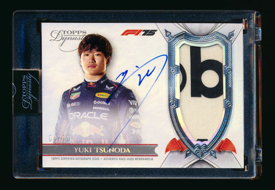 2025 Topps Dynasty F1 #DAP-YTSIV Yuki Tsunoda Patch Autograph #04/10 ** (SOLD eBay - $595.00 - 2/1/2026) **