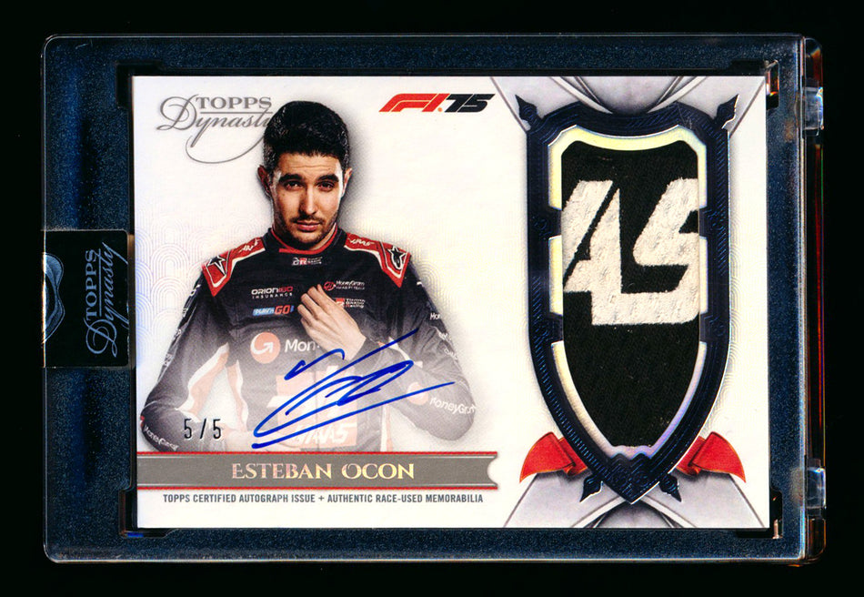 2025 Topps Dynasty F1 #DAF-EOC Esteban Ocon Glove Patch Autograph #5/5 (Last #!)