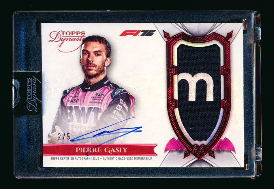 2025 Topps Dynasty F1 #DAP-PGAIII Pierre Gasly Red Patch Autograph #2/5 ** (SOLD - $449.00 - 1/2/2026) **