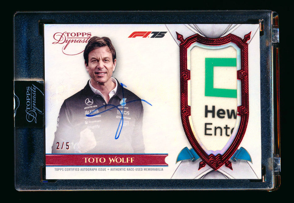 2025 Topps Dynasty F1 #DAP-TWOII Toto Wolff Red Patch Autograph #2/5