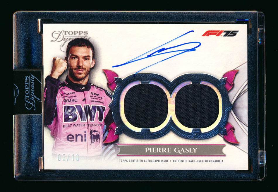 2025 Topps Dynasty F1 #SDDRA-PGA Pierre Gasly Dual Patch Autograph #03/10 ** (SOLD - $349.00 - 12/24/2025) **