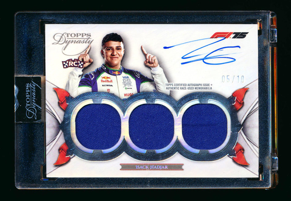 2025 Topps Dynasty F1 #SDTRA-IHAI Isack Hadjar RC ROOKIE Triple Patch Autograph #05/10 ** (SOLD - $1,395.00 - 12/22/2025) **