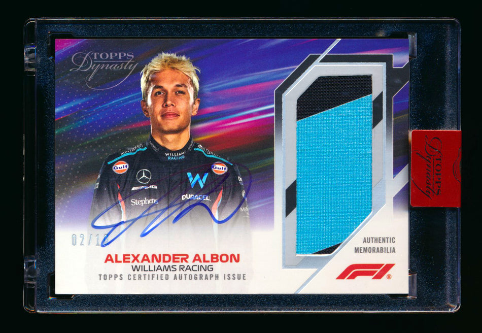 2023 Topps Dynasty F1 #DAP-AAI Alexander Albon Patch Autograph #02/10