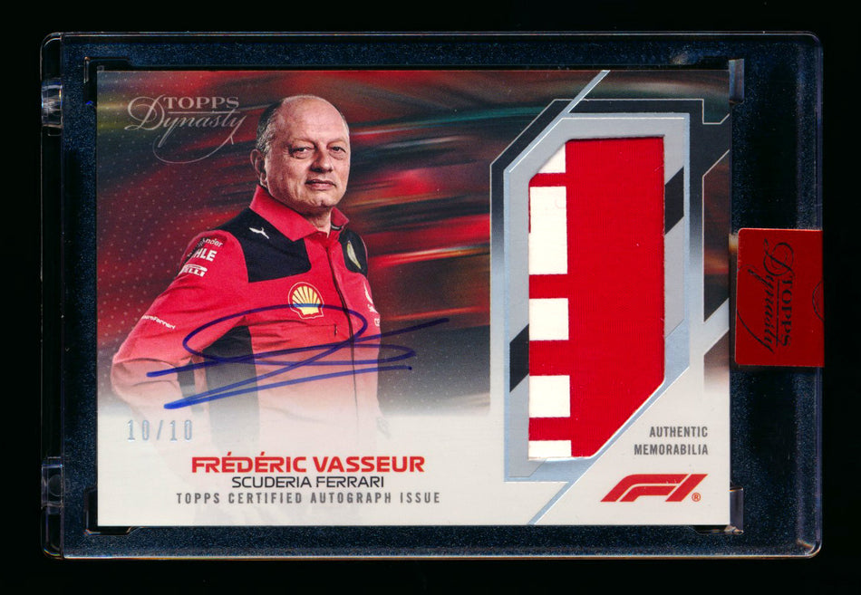 2023 Topps Dynasty F1 #DAP-FV Frederic Vasseur Patch Autograph #10/10 1ST Year Ferrari (Last #!)