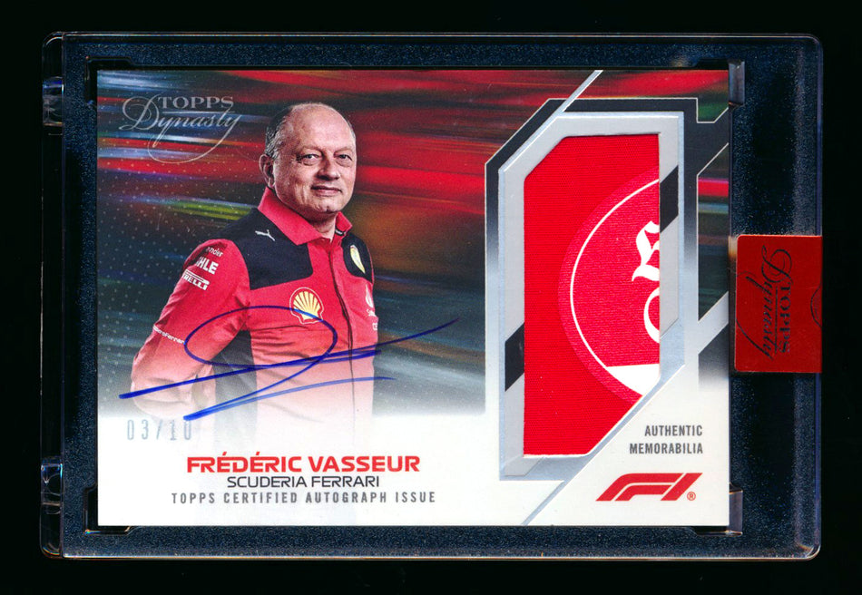 2023 Topps Dynasty F1 #DAP-FVII Frederic Vasseur Patch Autograph #03/10 1ST Year Ferrari