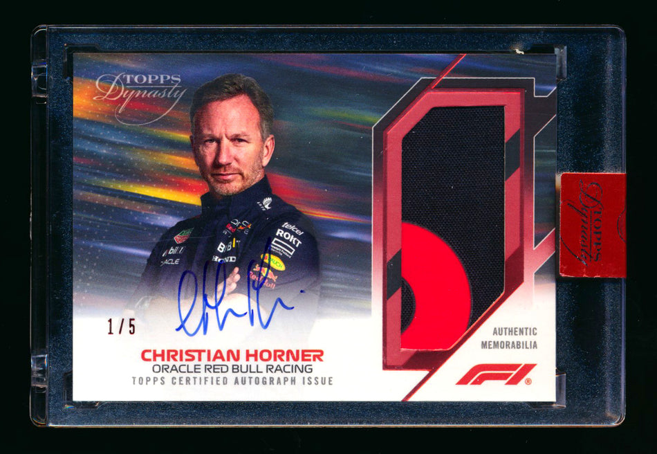 2023 Topps Dynasty F1 #DAP-CHII Christian Horner Red Patch Autograph #1/5 (First #!)