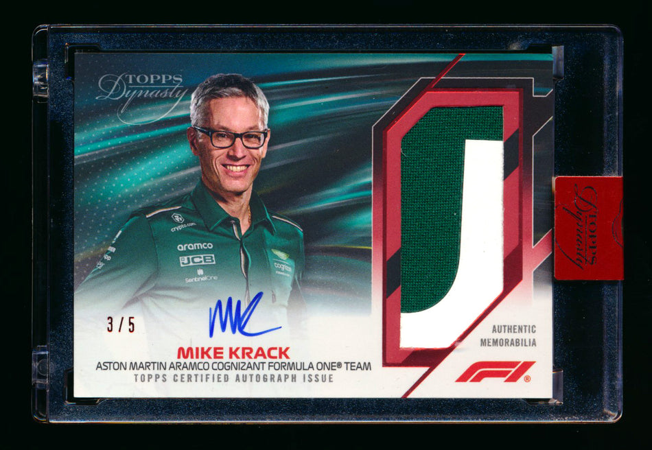2023 Topps Dynasty F1 #DAP-MKII Mike Krack Red Patch Autograph #3/5 ** (SOLD eBay - $195.00 - 3/29/2026) **