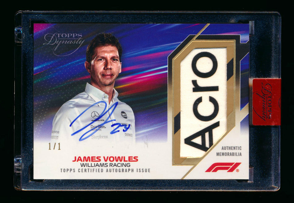 2023 Topps Dynasty F1 #DAP-JVI James Vowles 1ST Year Gold Patch Autograph #1/1 ** (SOLD eBay - $1,295.00 - 4/1/2026) **