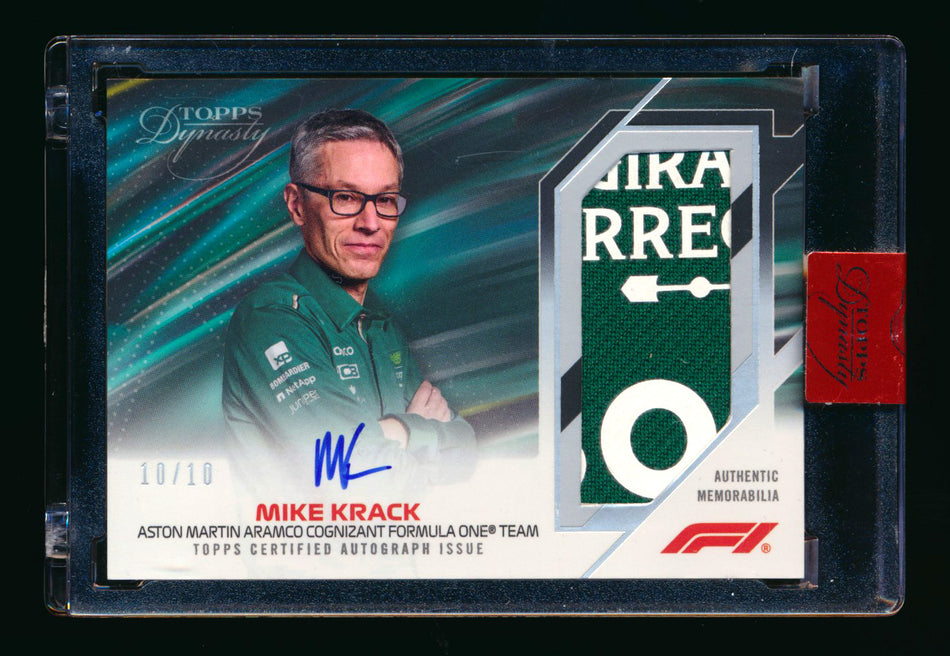 2023 Topps Dynasty F1 #DAP-MKI Mike Krack Patch Autograph #10/10 (Last #!) ** (SOLD eBay - $149.00 - 3/7/2026) **