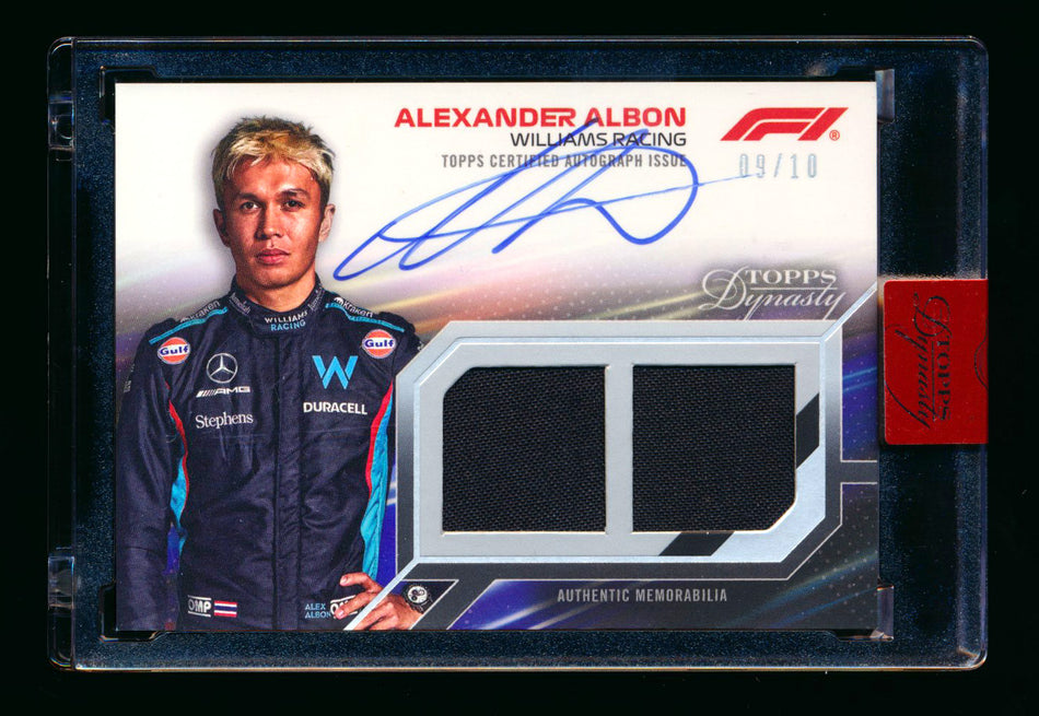 2023 Topps Dynasty F1 #SDDRA-AA Alexander Albon Dual Patch Autograph #09/10
