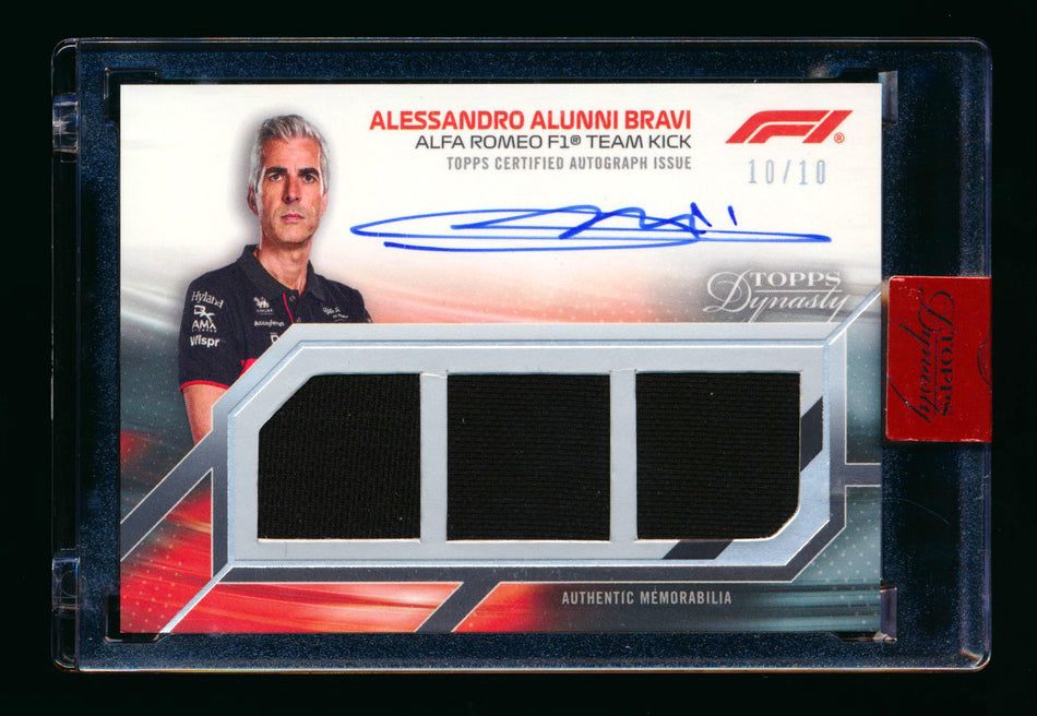 2023 Topps Dynasty F1 #SDTRA-AABI Alessandro Alunni Bravi RC ROOKIE Triple Patch Autograph #10/10 (Last #!) ** (SOLD eBay - $119.00 - 1/30/2026) **